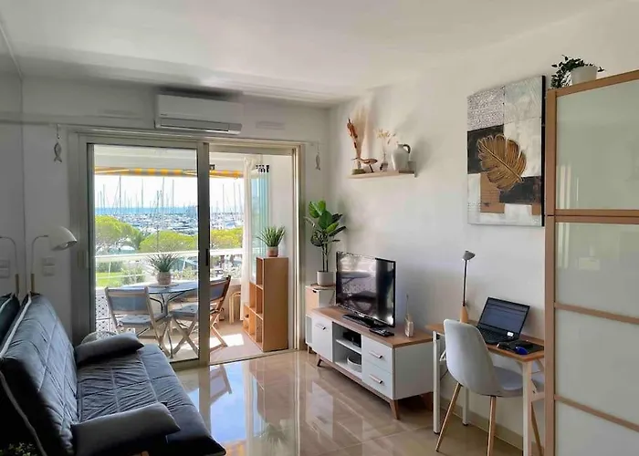 Studio-port-marina, Parking Privé, Climatisé Au Ducal * Villeneuve-Loubet