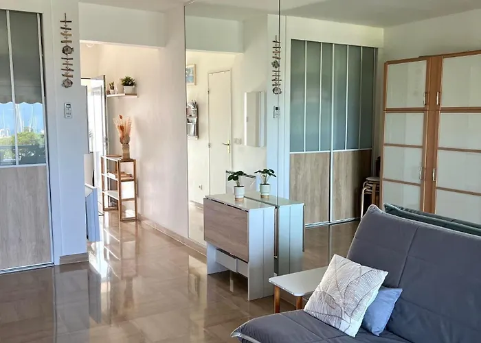 Studio-port-marina, Parking Privé, Climatisé Au Ducal * Villeneuve-Loubet